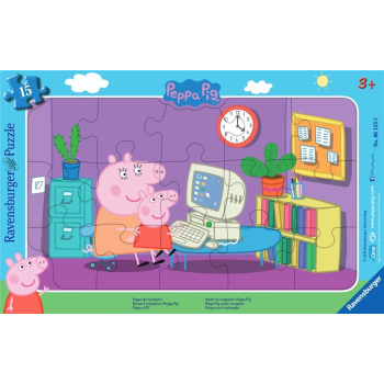 Puzzle w ramce 15 Świnka Peppa